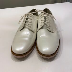 Ted Baker Loomi Women's Oxford Lace Up Pearl White‎ Dress Designer Shoes Size 7